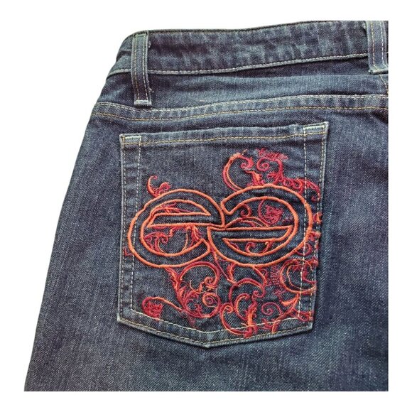 ENYCE SZ 13 Vintage Embroidered Dark Wash Hip-Hop Inspired Denim Jeans - Picture 6 of 13